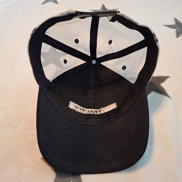 Tractor Supply Co Black‎ White Mesh Back Trucker Snap Back Hat Cap - Picture 4 of 5
